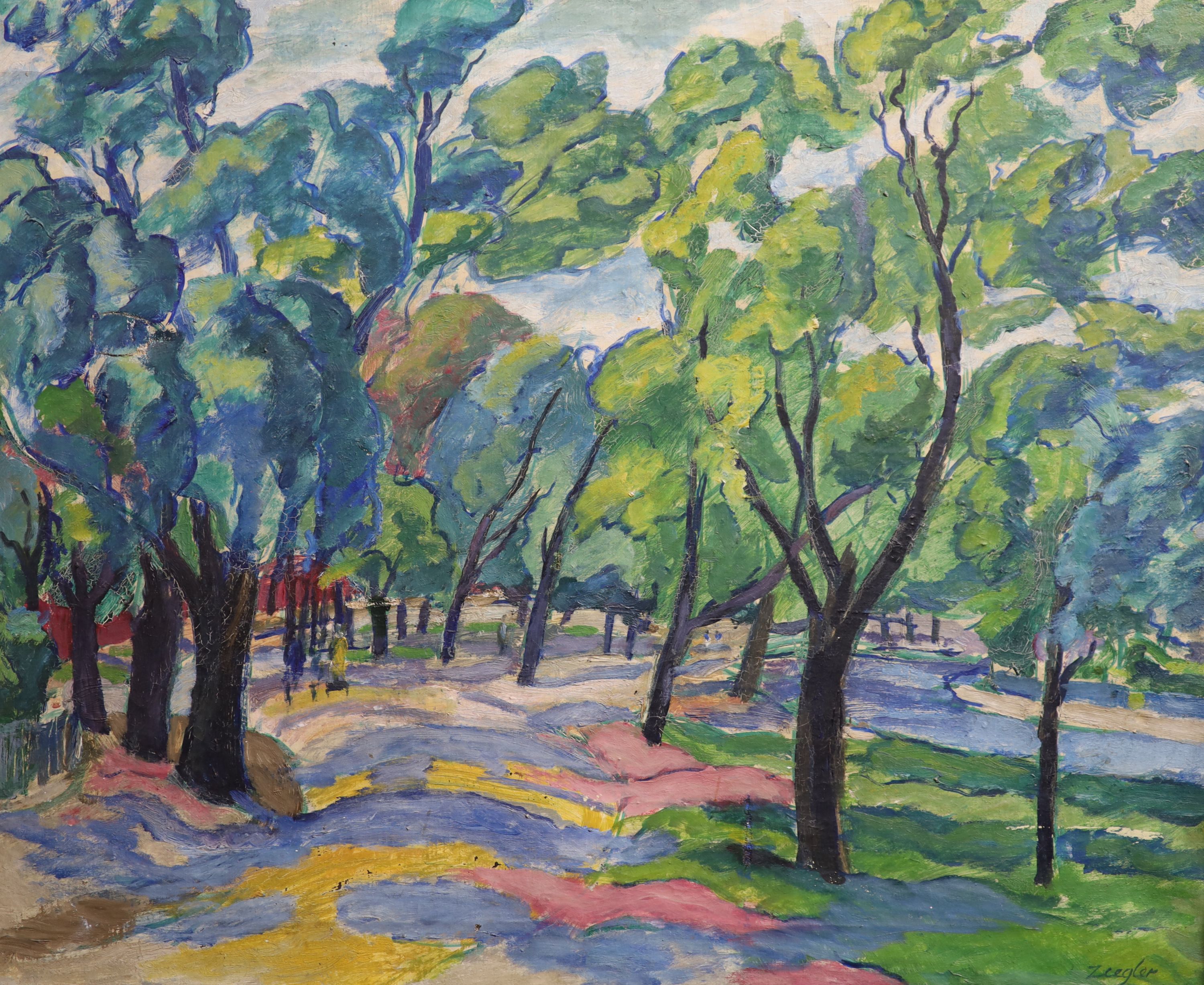 Archibald Ziegler (1903-1971), Hampstead, Oil on canvas, 60 x 76 cm.